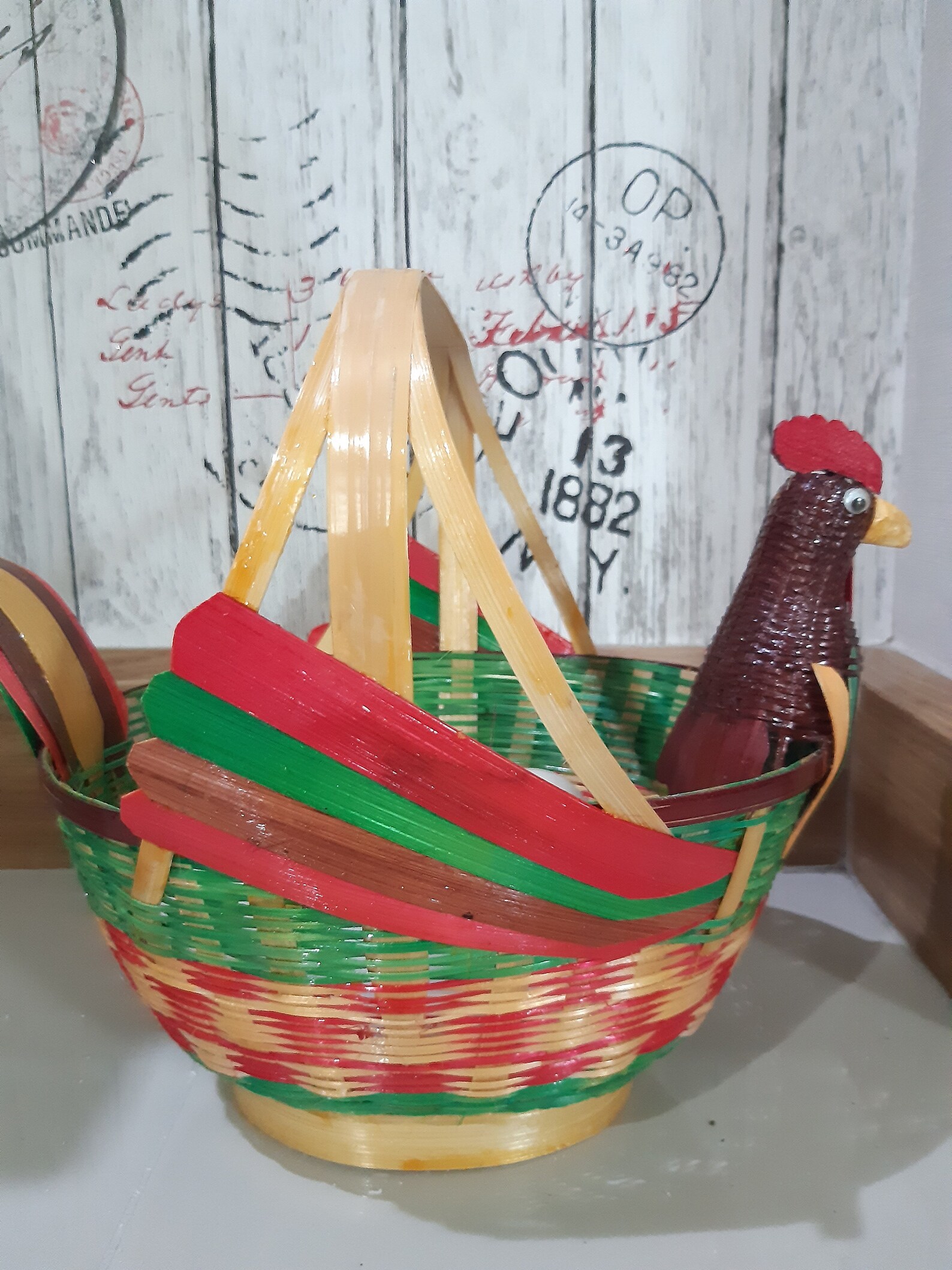 Woven Chicken Basket / Home Decor / Gift / Kitchen Etsy