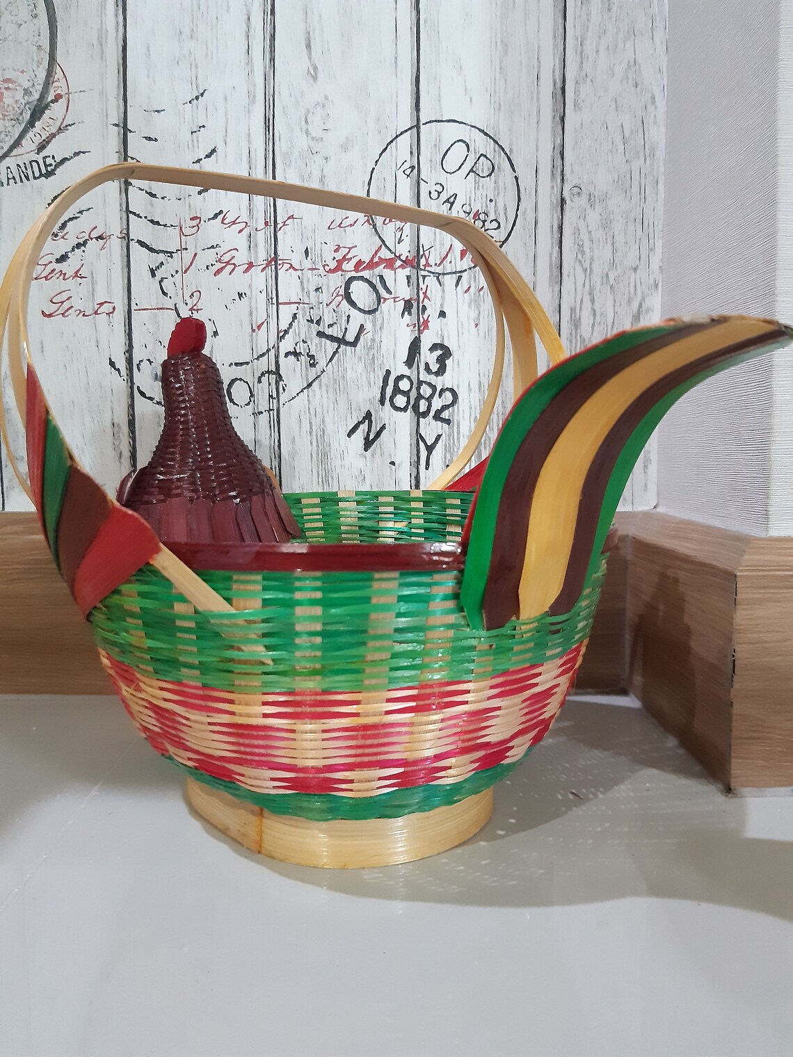 Woven Chicken Basket / Home Decor / Gift / Kitchen Etsy