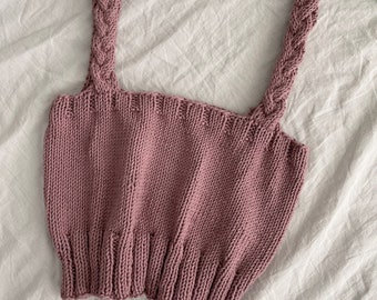 Ninas Crop top - English knitting pattern
