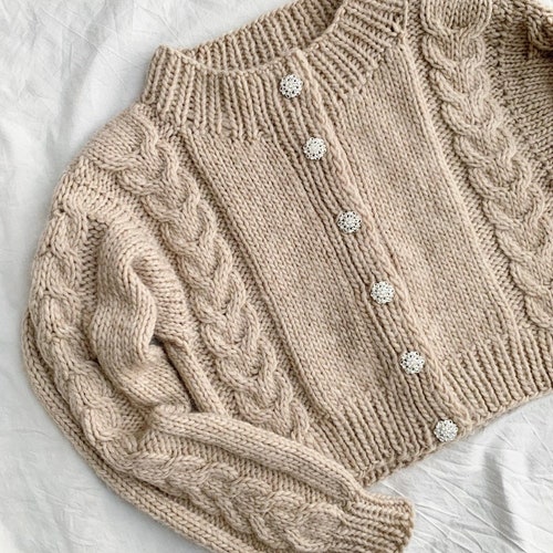 Ninas Cardigan English Knitting Pattern - Etsy