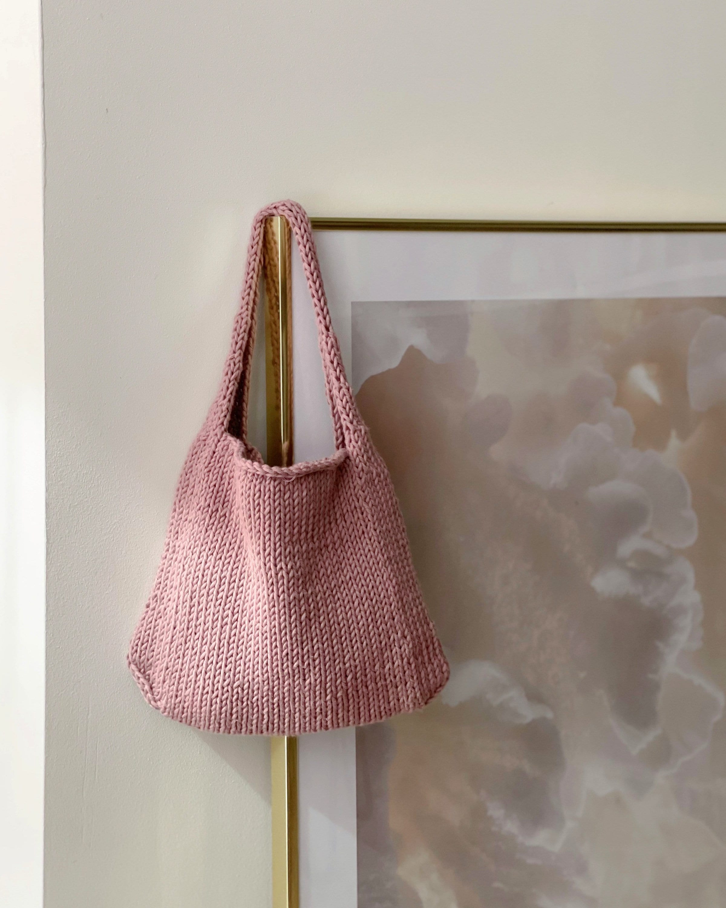 【sinoon】24FW Handmade Knit Tote Bag (2 colors) Knitted Shouder Bags for Women Crochet Handbag Colorful