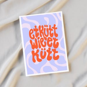 Postkarte Köln Cologne Kölner Dom Karte Handgemacht Kölsch