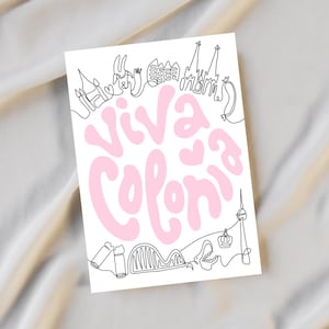 Postkarte Köln Cologne Kölner Dom Karte Handgemacht Kölsch