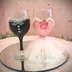 Wine glass brindis set