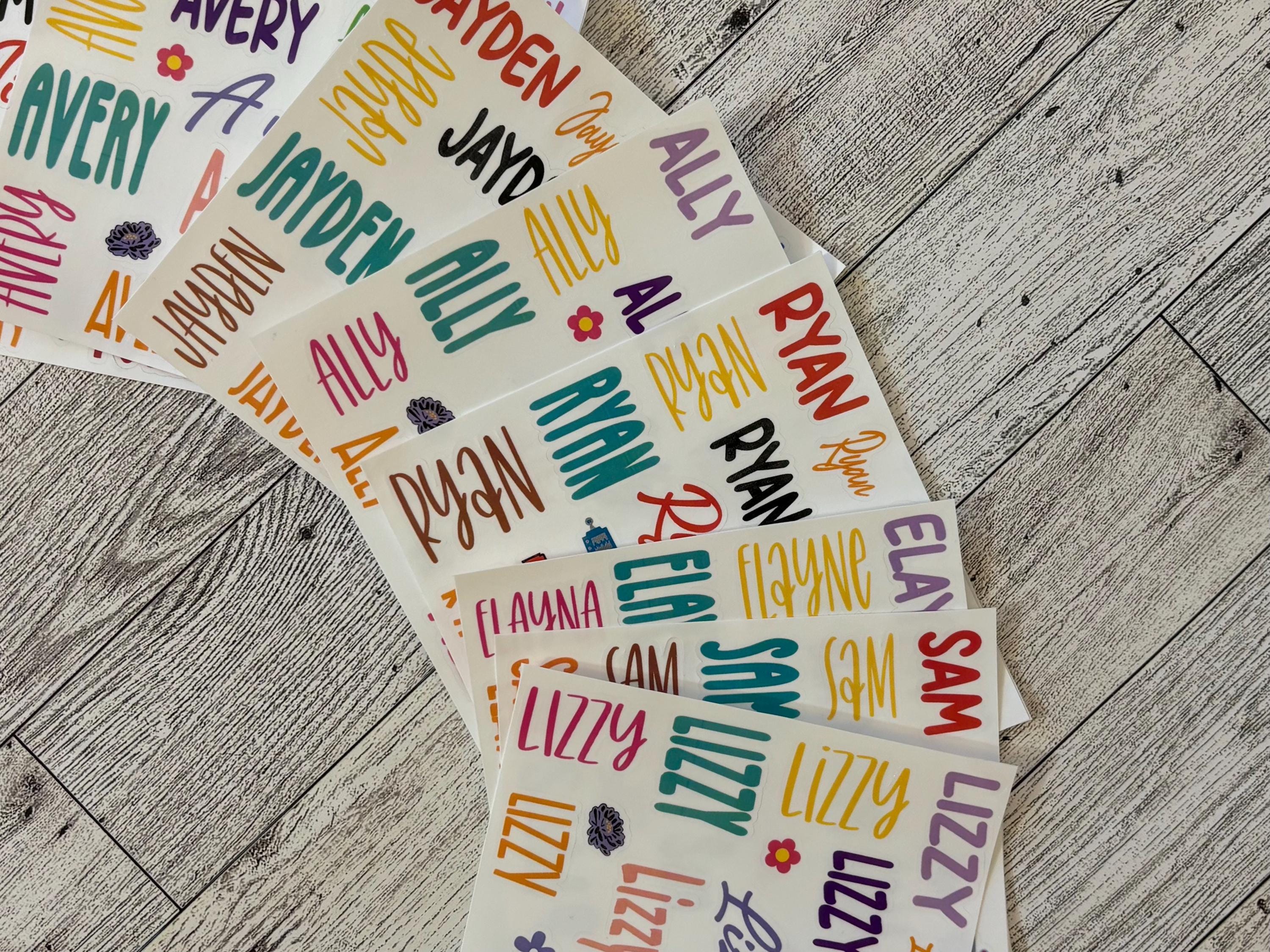 Personalized Laminated Name Sticker Sheets: School Supply Labels - Etsy