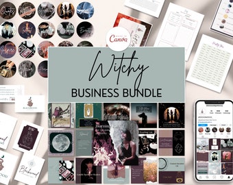 Witchy Spiritual Templates for Mystical Business, Witchcraft, Tarot, Magic, Instagram Posts, Stories, Highlights, Forms, Marketing Materials