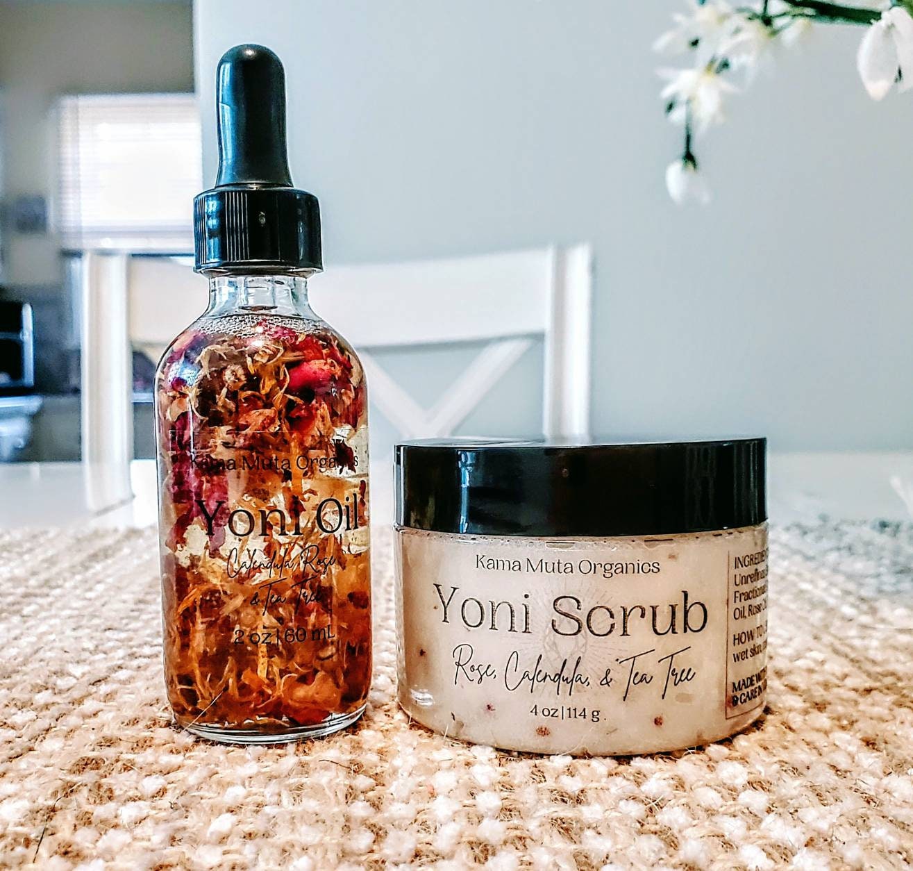 Balanced Organic Yoni Scrub & Yoni Oil Set Calendula Rose Etsy