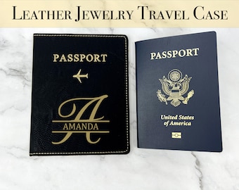 Porta pasaporte de cuero personalizado