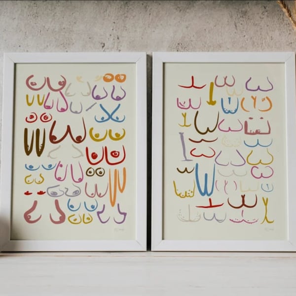 Naked Boobies Art - Etsy