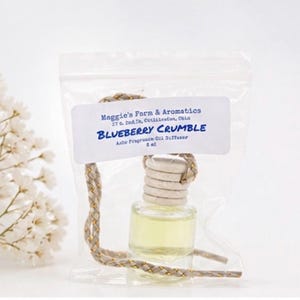 Hanging Car Diffuser: Refillable 8ml Glass Bottle, Phthalate Free