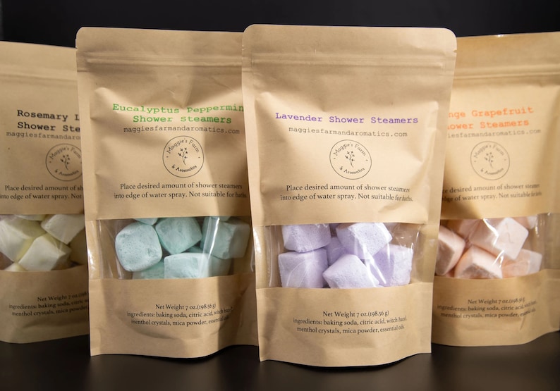 Shower Steamers/ shower bomb/ Menthol shower steamer/ eucalyptus peppermint/ lavender/ orange grapefruit/ rosemary lemon