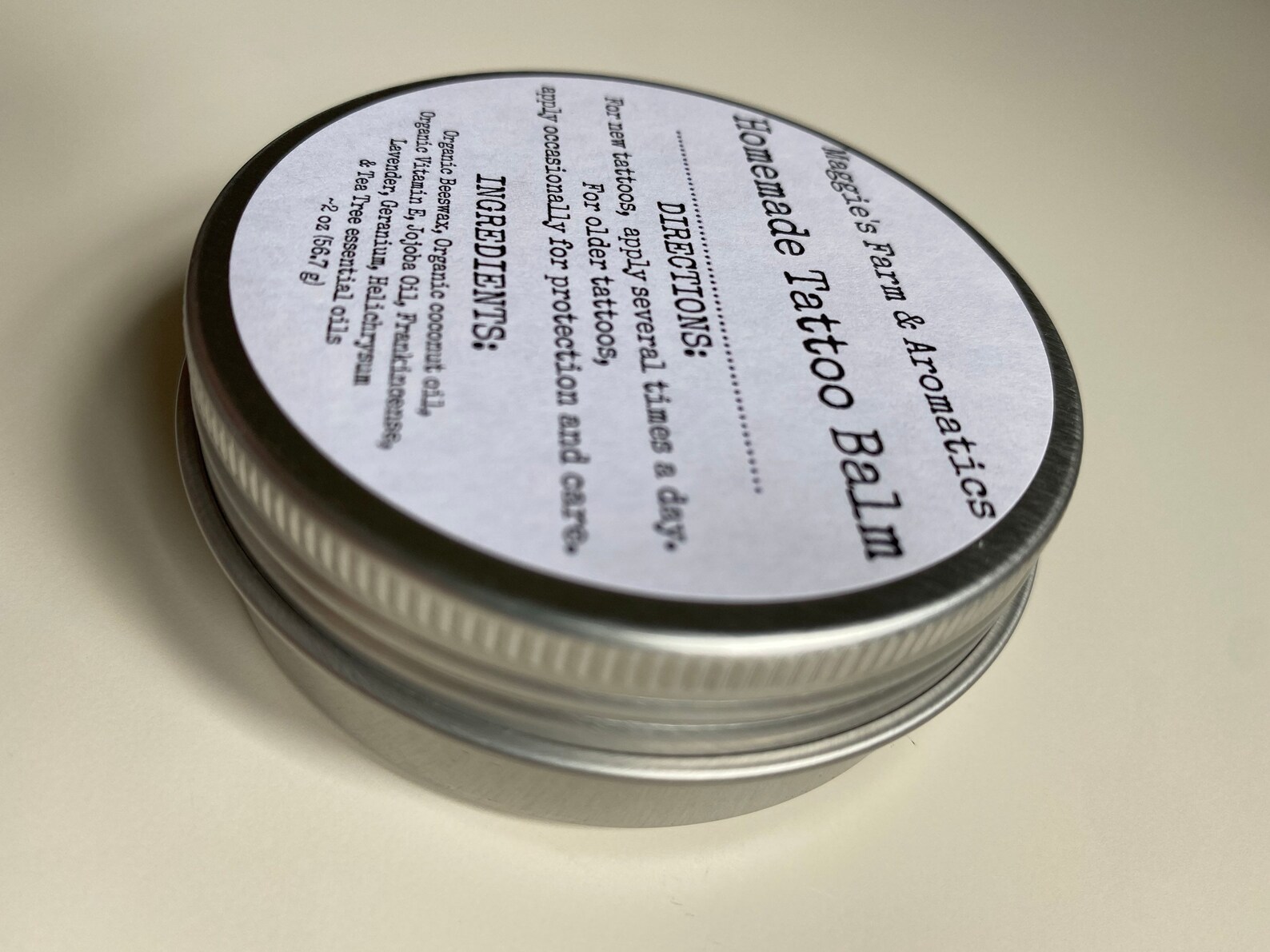 Homemade Tattoo Balm/ essential oil tattoo salve Etsy