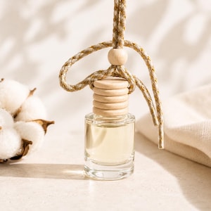 Car Diffuser Hanging Air Freshener Refillable Glass Bottle Aromatherapy Car Fragrance Phthalate Free