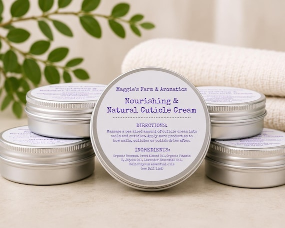 Natural Cuticle Cream, Moisturizing Vegan Skincare