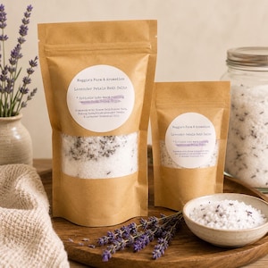 Bath Salts with Essential Oils Epsom Salt Soak Aromatherapy Bath Soak Artisan