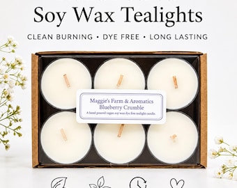 Handpoured Soy Tealight Candles, Vegan Aromatherapy Gift Set