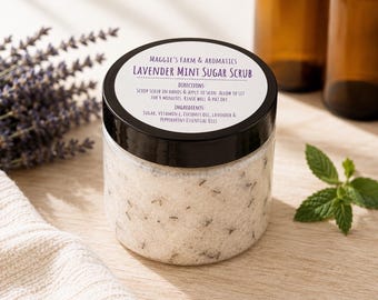 Coconut Salt Scrub Lavender Body Scrub Exfoliating Scrub Natural Skincare Dry Skin Moisturizing Spa Gift for Her