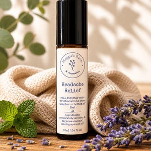 Headache Aromatherapy Roller for Tension Relief Essential Oils Calming Roller Natural Stress Relief Soothing for Head and Neck Self Care