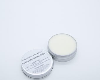 Natural Tattoo Balm, Essential Oils, Aftercare Healing Salve (2 oz)