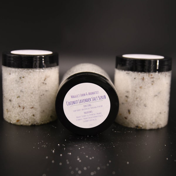 Homemade Lavender Coconut Salt Scrub/ Essential Oil