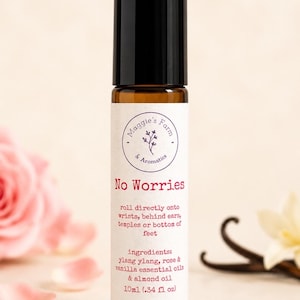 Essential Oil Roller Blend Aromatherapy Roll On Natural Perfume Stress Relief Relaxation Wellness Gift Self Care Gift for Women or Men