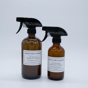 Bathroom Cleaner Spray All Natural with Essential Oils Castile Soap Tea Tree Peppermint Spray Cleaner Eco-Friendly Household Cleaner