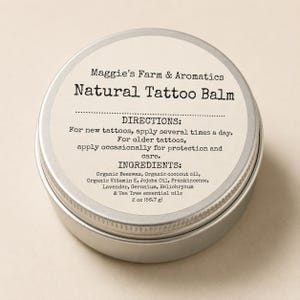 Tattoo Balm Tattoo Aftercare Balm Natural Tattoo Care Tattoo Moisturizer
