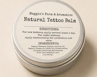 Tattoo Balm Tattoo Aftercare Balm Natural Tattoo Care Tattoo Moisturizer