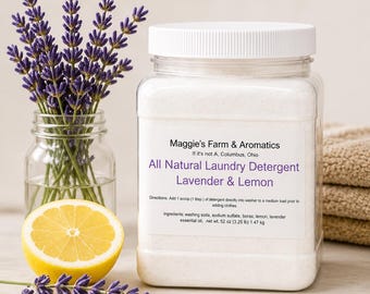 Natural Laundry Detergent: Plant-Based, Essential Oil Scent, 32 oz