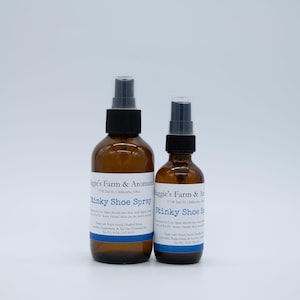 Stinky Shoe Spray Smelly Shoe All Natural Odor Eliminator with Tea Tree Lavender and Peppermint Essential Oils for Fresh Shoes and Feet Care