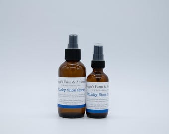 Stinky Shoe Spray Smelly Shoe All Natural Odor Eliminator with Tea Tree Lavender and Peppermint Essential Oils for Fresh Shoes and Feet Care