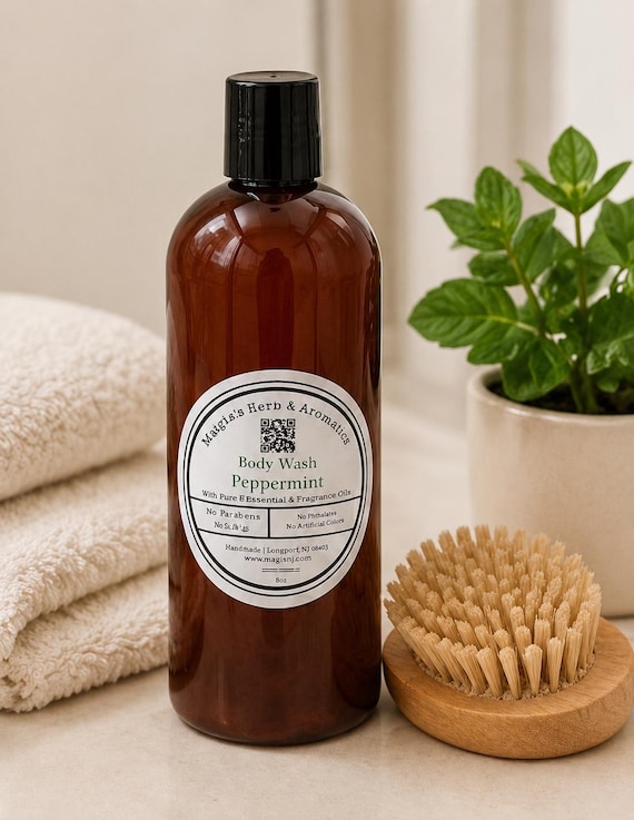 Natural Essential Oil Body Wash, Hydrating Vegan Skincare