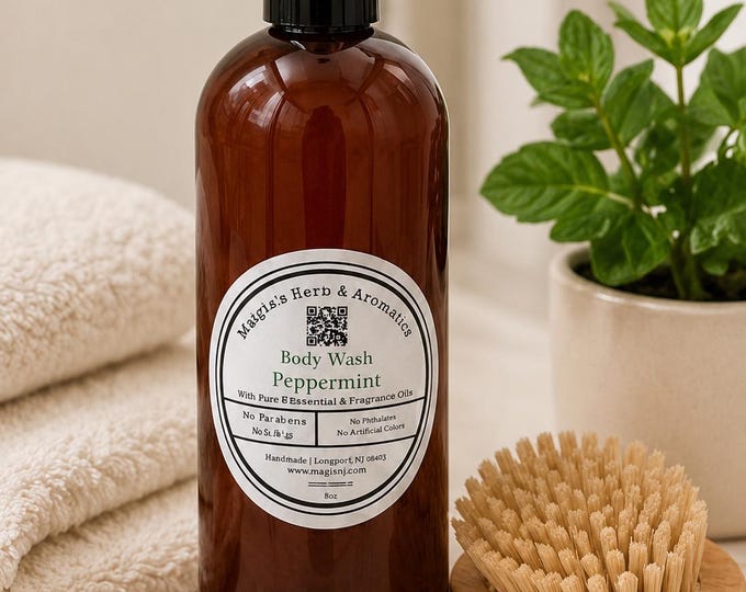 Natural Essential Oil Body Wash, Hydrating Vegan Skincare