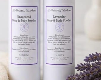 Talc-Free Baby Powder, Natural Plant-Based Body Powder