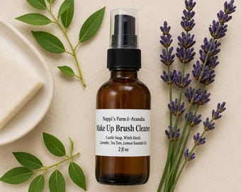 Natural Makeup Brush Cleaner Spray: Lavender, Tea Tree Essential Oils