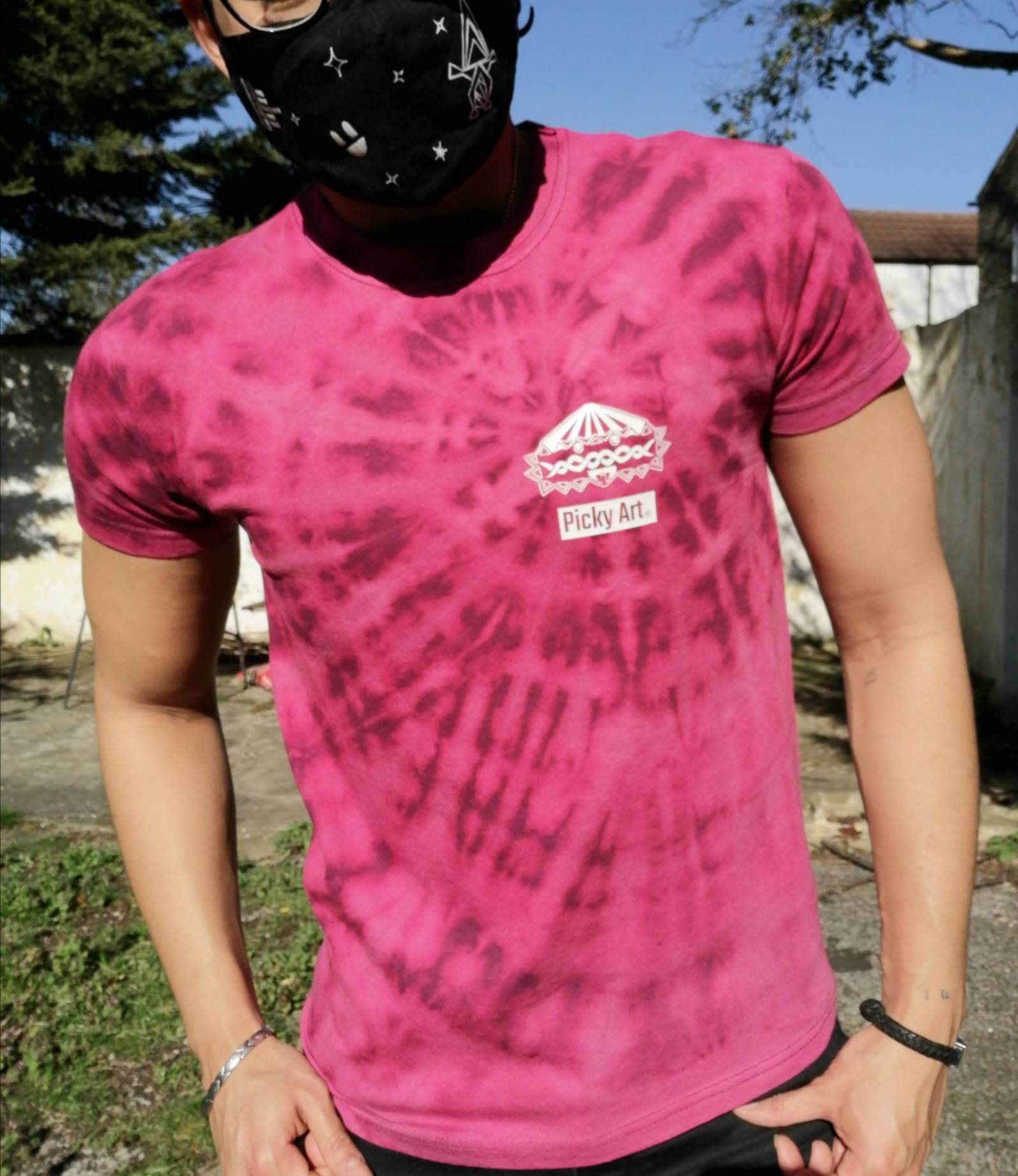 Tie Dye Designs T-Shirts Handmade Pink/Red Spiral | Etsy