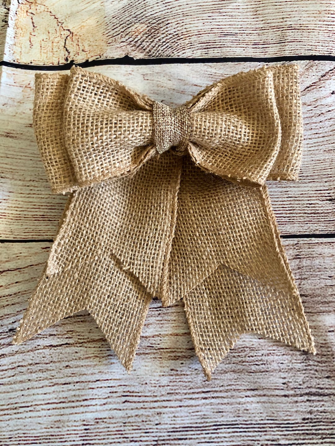 Small Rustic Bows Farmhouse Burlap Wired Bow - Rustic Decor Bow - Etsy