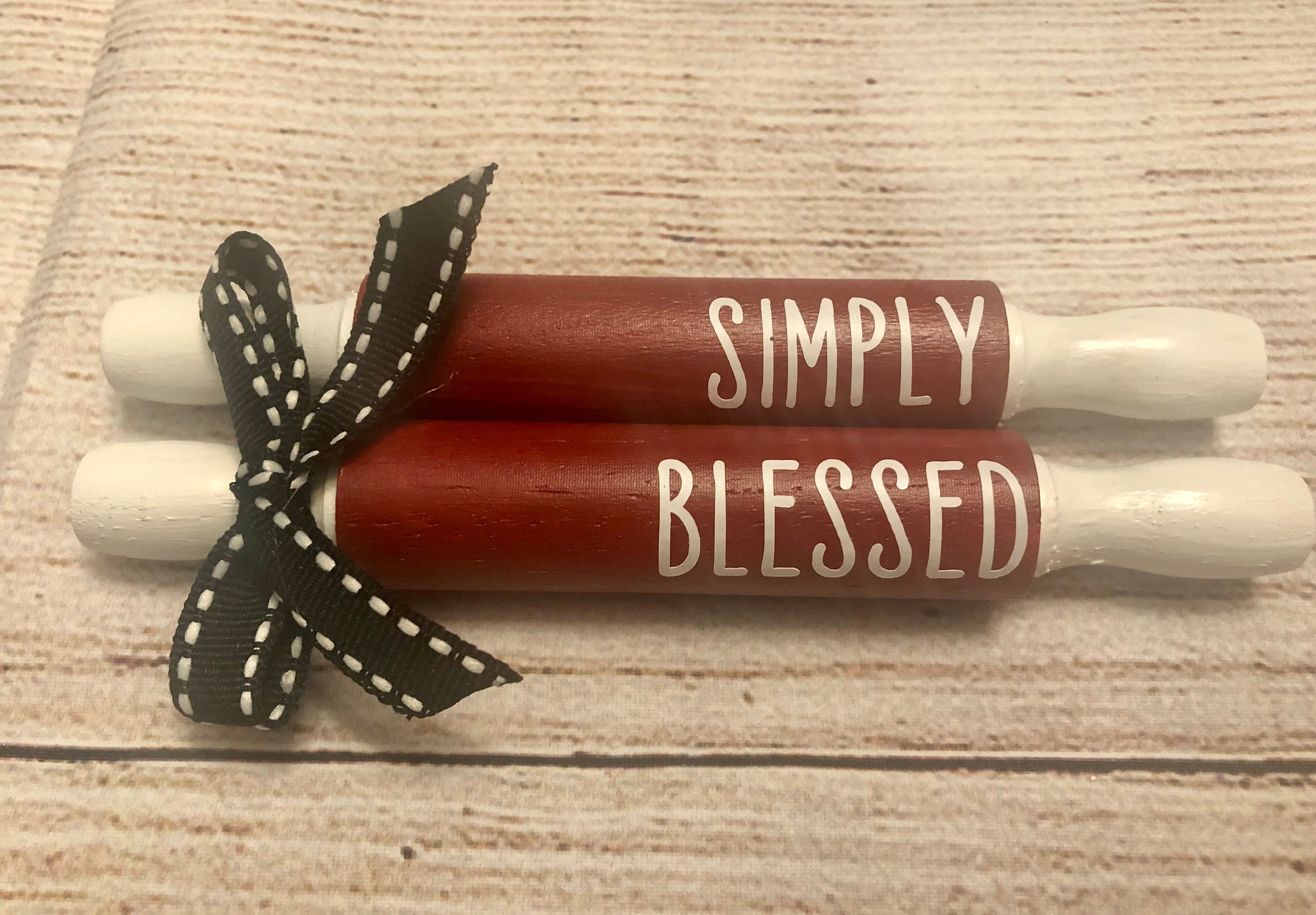 Mini 5 Decorative Rolling Pins Simply Blessed Farmhouse Etsy