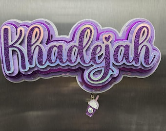 Name Magnet (Charmed) Locker School Refrigerator Custom Personalized Magnet