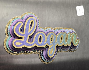 Name Magnet Custom 3D Magnet Locker Fridge Personalized Decor