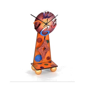 GOLD DESK-Very Cool Clocks-Table Clocks-Swinging Pendulum-Modern Clocks-Unique Clocks-Abstract Clocks-Colorful-Home Decor-Office Clocks-Gift
