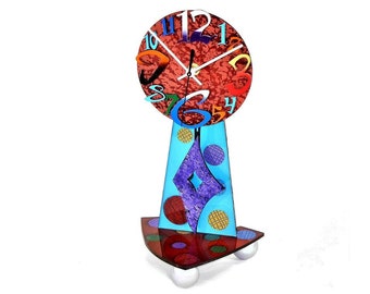 2 TONE-Very Cool Clocks-Table Clocks-Pendulum Clocks-Modern Clocks-Abstract Clocks-Unique Clocks-Home Decor-Office Clocks-Gift