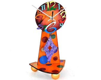 ORANGE-Very Cool Clocks-Modern Clocks-Table Clocks-Pendulum Clocks-Abstract Clocks-Unique Clocks-Home Decor-Office Clocks-Gift