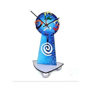 ZIPPO BLUE-Very Cool Clocks-Modern Clocks-Table Clocks-Pendulum Clocks-Colorful Clocks-Abstract Clocks-Unique Clocks-Office Clocks-Gift