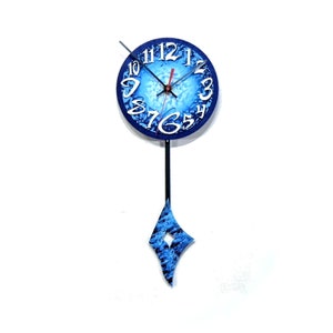 TIME AA-Very Cool Clock-Modern Wall Clock-Swinging Pendulum Clock-Colorful Clock-Unique Clock-Abstract-Home Decor-Office Clock-Cool Gift