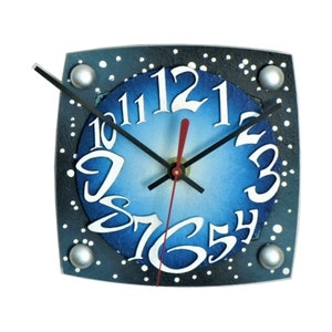 TV B-Very Cool Clocks-Modern Clocks-Wall Clocks-Abstract Clocks-Small Clocks-Square Clocks-TV-Home Decor-Office Clocks-Great Gift-Unique