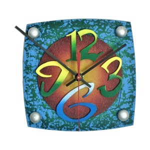 TV O-Very Cool Clocks-Modern Clocks-Small Wall Clocks-Abstract Clocks-Colorful-Home Decor-Office Clocks-Unique Clocks-TV-Great Gift