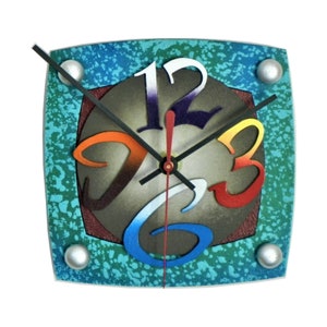 TV C-Very Cool Clocks-Modern Clocks-Small Wall Clocks-Abstract Clocks-Unique Clocks-Colorful-Home Decor-Office Clocks-Great Gift