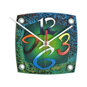 TV N- Very Cool Clocks-Modern Clocks-Small Wall Clocks-Abstract Clocks-Unique Clocks-Colorful-TV-Home Decor-Office Clocks-Great Gift
