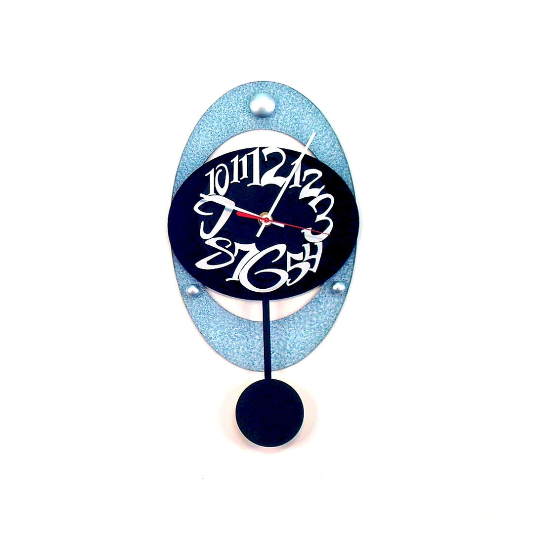 OVAL Bvery Cool Clockmodern Wall Clockswinging Pendulum Clock